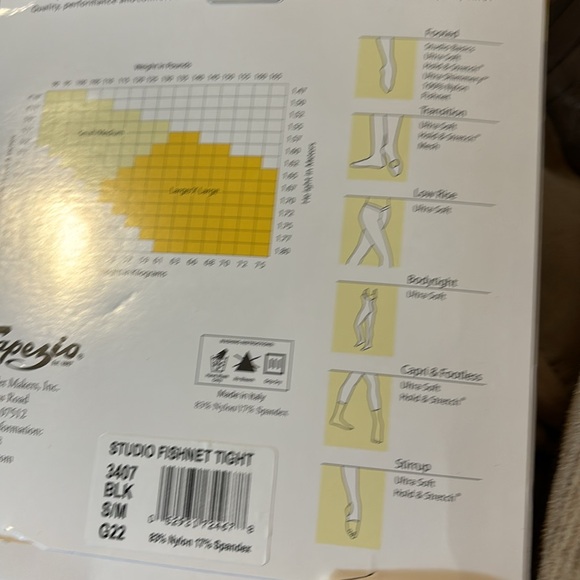 Capezio Studio Basics Footed Fishnet Tight #3407 - Picture 7 of 7